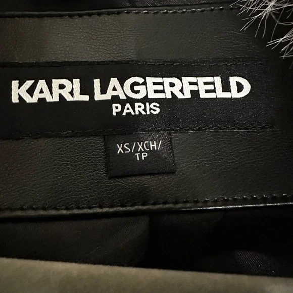 White Faux Fur Bomber Jacket with Studded Zip Front - Picture 9 of 10